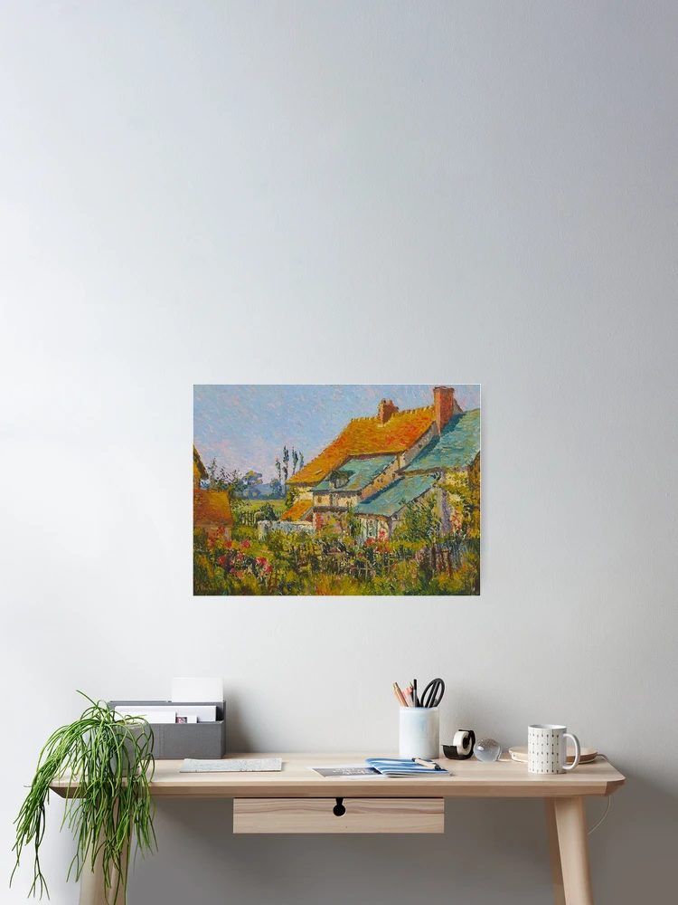 Aperçu 2 sur 3. Poster avec l'œuvre Les Toits Rouges créée et vendue par tomorrowsart.