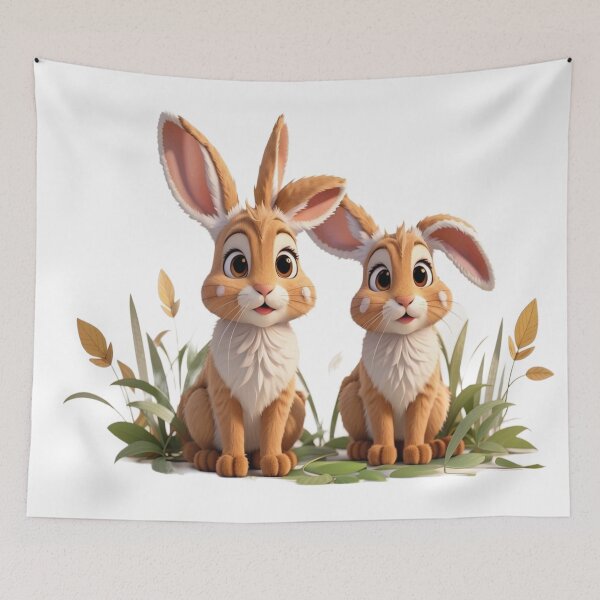Item preview, beautiful hares designed and sold by DofinaSur.
