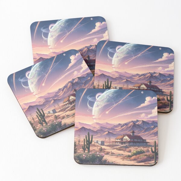 Item preview, Alien Shuttle in the Desert designed and sold by BlauesSternWolf.