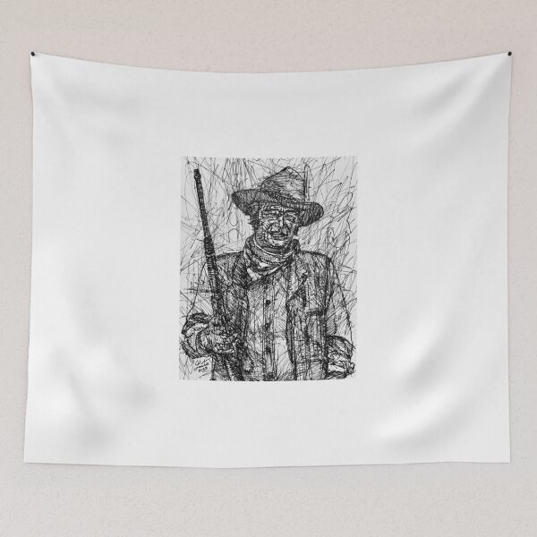 Item preview, JOHN WAYNE ink portrait .1 designed and sold by lautir.