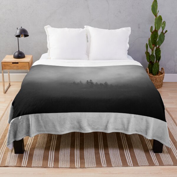 Item preview, Dark Forest / Spruce trees in mysterious, moody misty forest designed and sold by ForestFrame.
