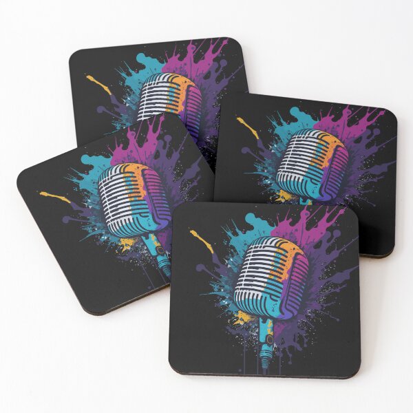 Item preview, Colorful mic graphic illustration design designed and sold by The Funscape Store.
