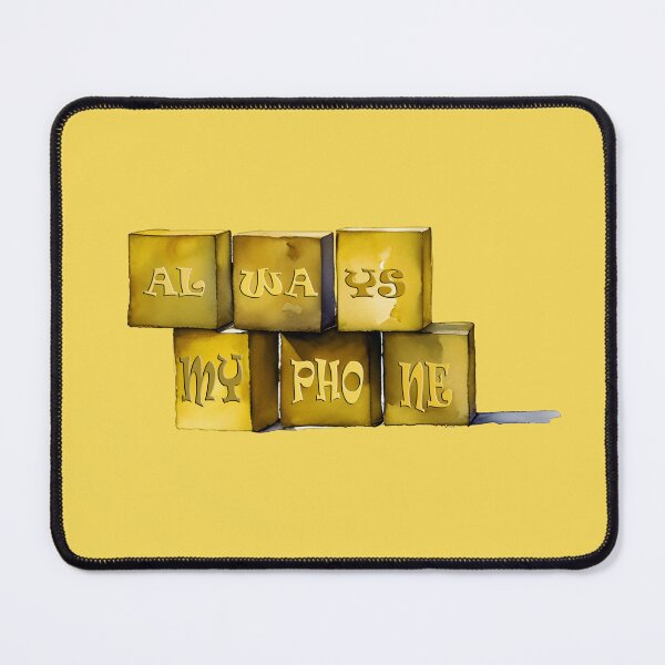 Item preview, Always on my Phone Pun Fun with Words on Blocks Style 1a Colors 4 of 6 designed and sold by Beachy.