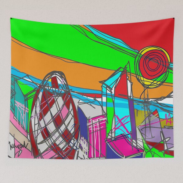 Item preview, London Colours 1 designed and sold by Sukhpal Grewal Ethnic Art.
