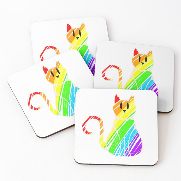 Item preview, Rainbow Ghost Cat designed and sold by Byrdalish.