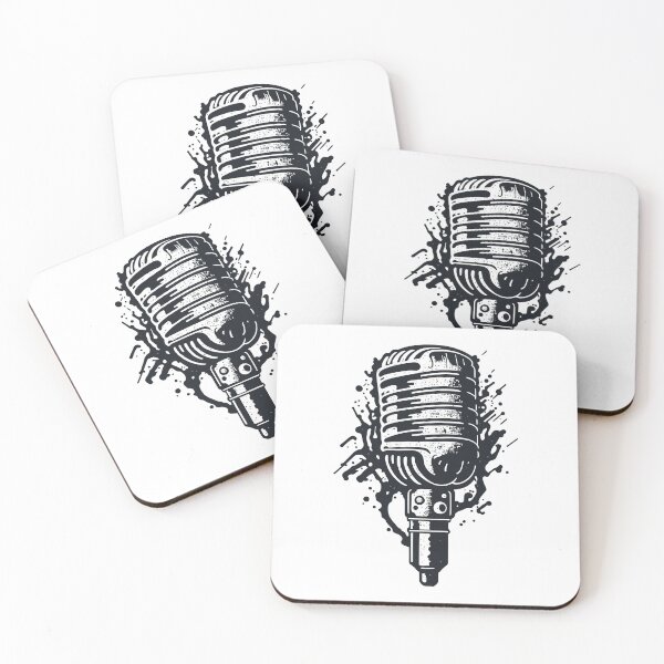 Item preview, Colorful mic graphic illustration design designed and sold by The Funscape Store.