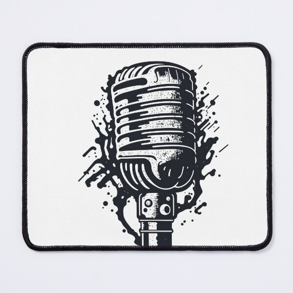 Item preview, Colorful mic graphic illustration design designed and sold by The Funscape Store.