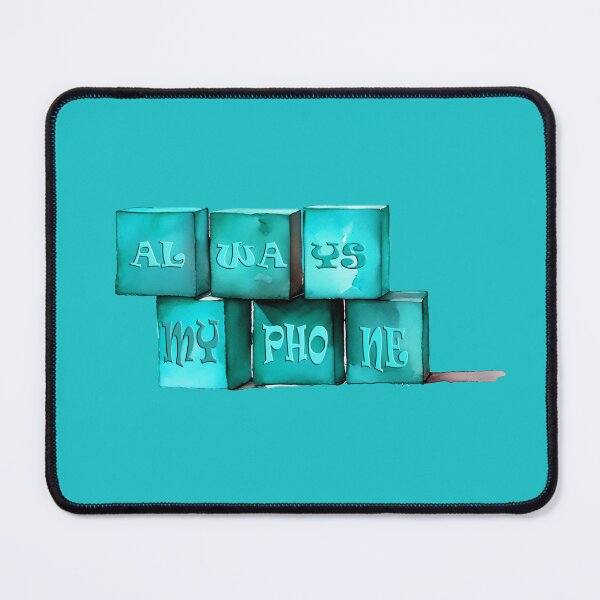Item preview, Always on my Phone Pun Fun with Words on Blocks Style 1a Colors 5 of 6 designed and sold by Beachy.