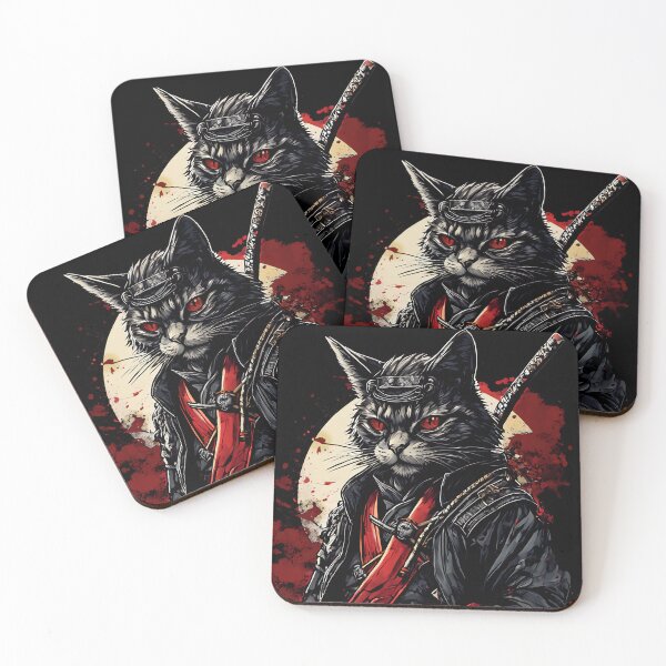 Item preview, Bloody Demon Samurai Cat In Kimono  designed and sold by NPC-Trader.