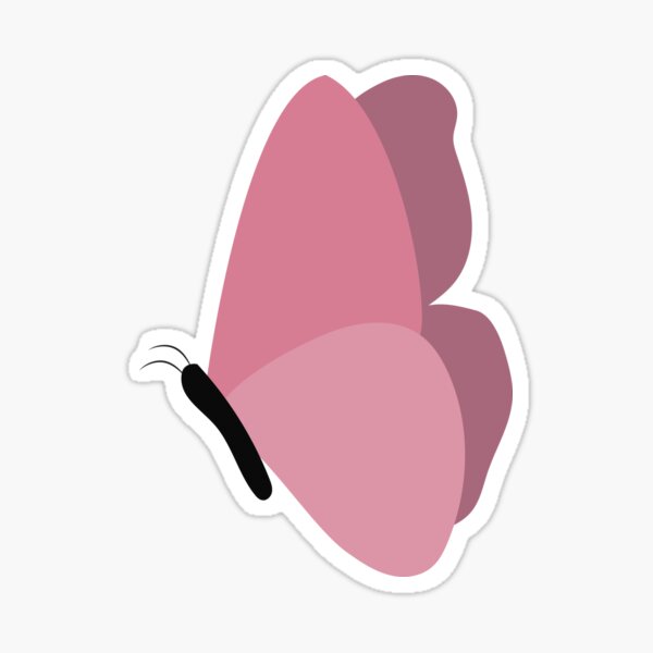 Pink Butterfly Sticker
