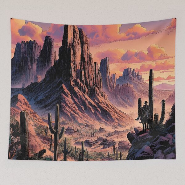Item preview, Dark and Light at Superstition Mountains designed and sold by BlauesSternWolf.