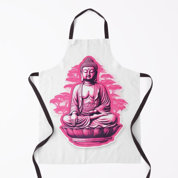 Artikelvorschau, Buddha-Statue rosa, buddhistisches Symbol, Heimdekoration entworfen und verkauft von MartynGrey.
