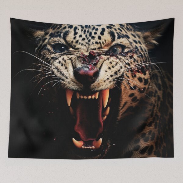 Item preview, Fierce Tiger Face in Wildlife - Roaring Jungle Predator Art designed and sold by JojoArtEvo.