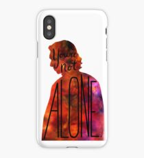 "You're Not Alone." Rey - Kylo (transparent) iPhone Case