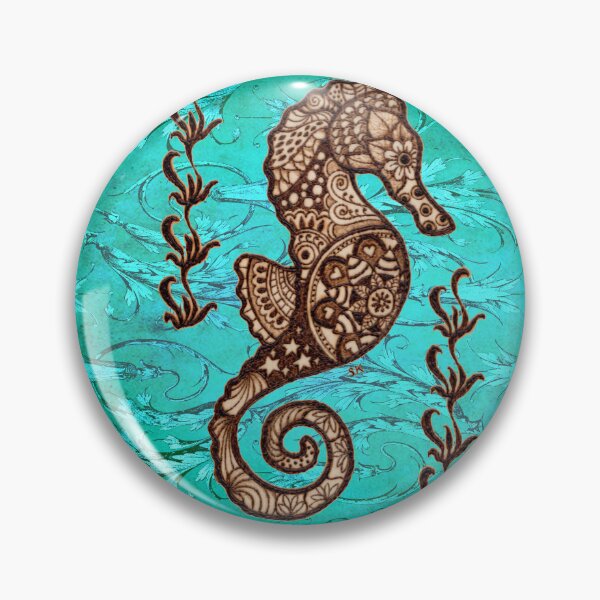 Item preview, Seahorse Tangle Woodburn designed and sold by MoodyMuseArt.