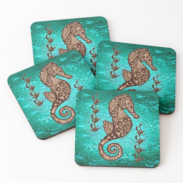 Item preview, Seahorse Tangle Woodburn designed and sold by MoodyMuseArt.
