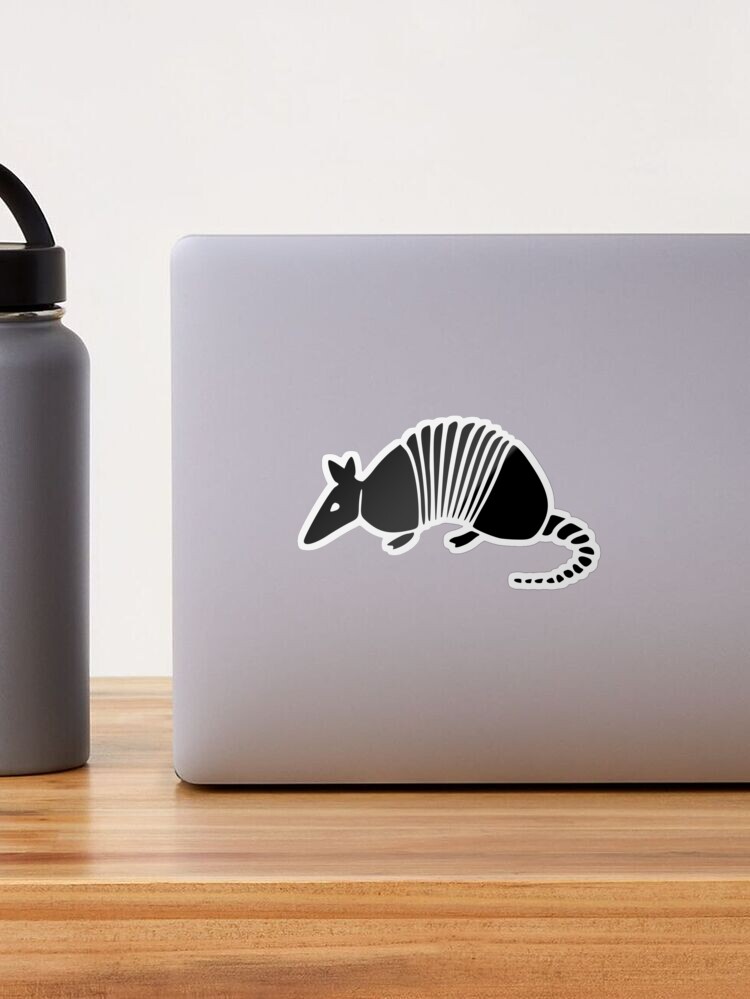 Texas Armadillo Vinyl Decal Sticker - 6 Inch Matte White Animal Design For Cars, Laptops & Walls