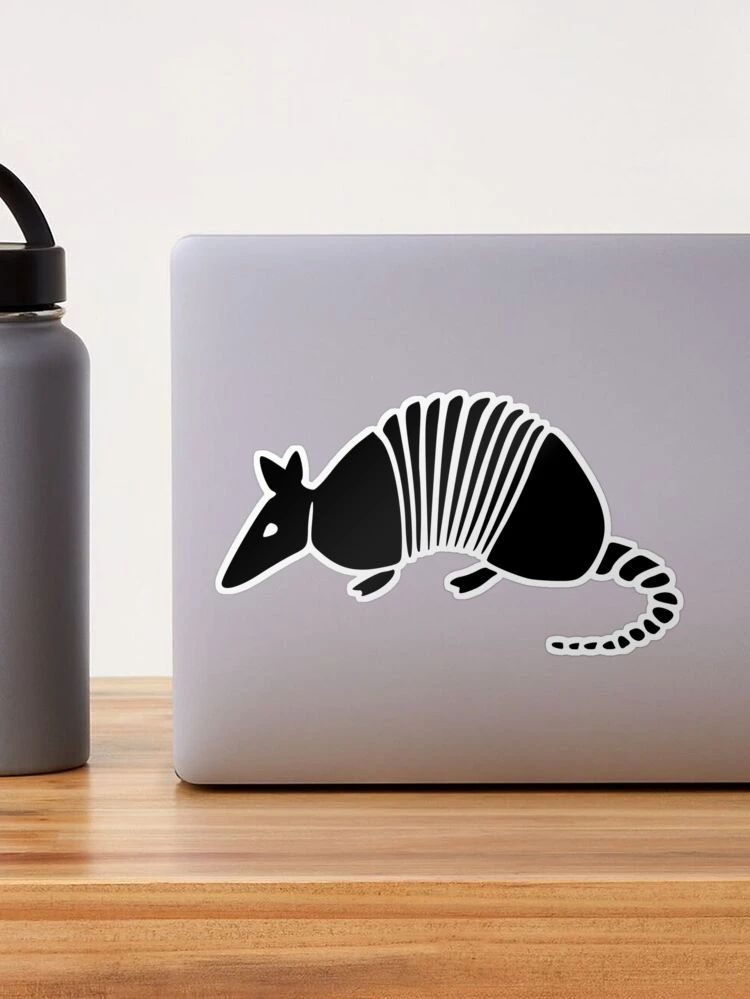 Texas Armadillo Vinyl Decal Sticker - 6 Inch Matte White Animal Design For Cars, Laptops & Walls