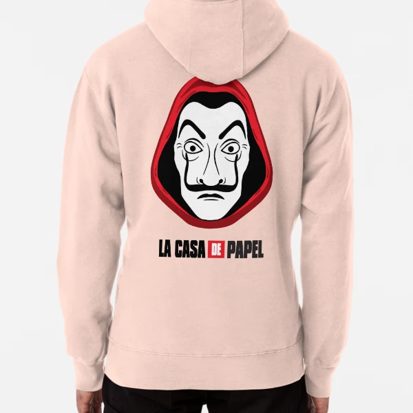 La Casa De Papel Money Heist Mask Pullover Hoodie for Sale by karamram Redbubble