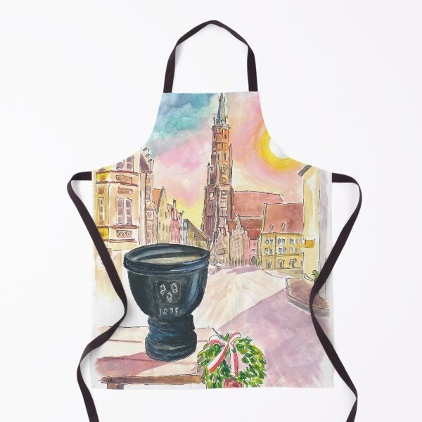 Item preview, Landshut Humpen with a view of the decorated old town in the morning designed and sold by artshop77.