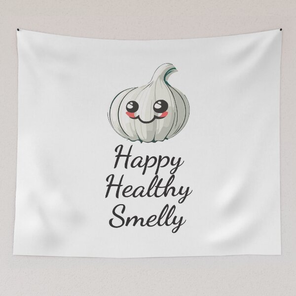 Item preview, Happy, healthy, smelly, cute garlic designed and sold by twisted-dot.