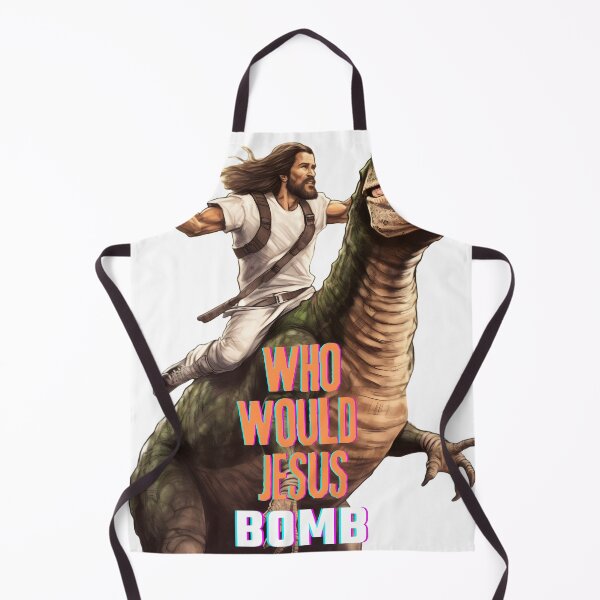 Item preview, Who Would Jesus Bomb? Or Jesus Drafts A Dinosaur or Jesus Riding A Dinosaur designed and sold by ignasirus.