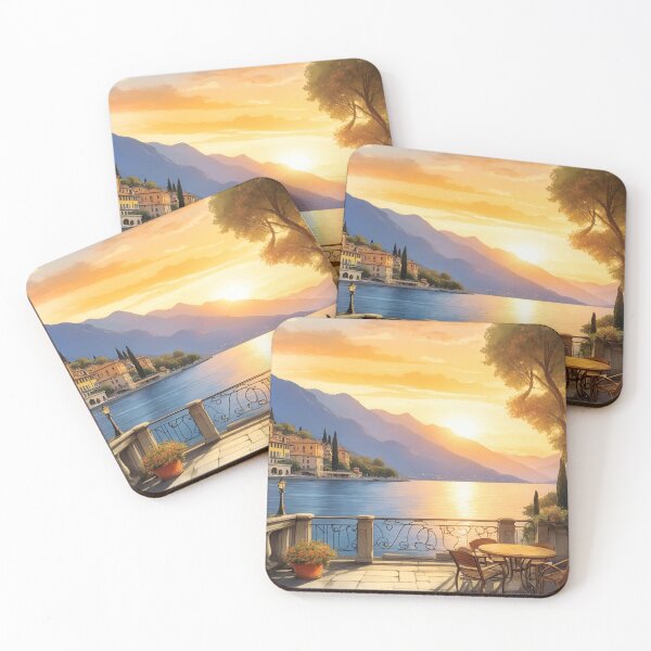 Item preview, Dusk Embrace in Lake Como designed and sold by canvasriddle.