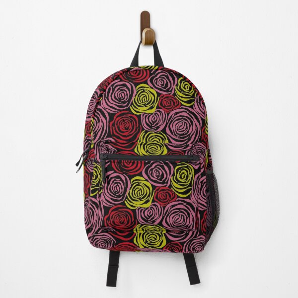Item preview, Pink, yellow and red roses on black designed and sold by PrettywithColor.