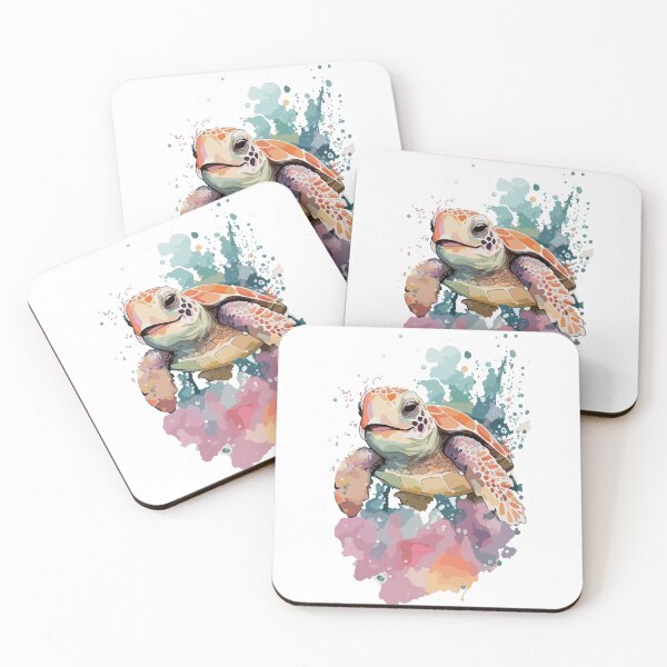 Item preview, cute tortoise pastel designed and sold by PrintablePalace.