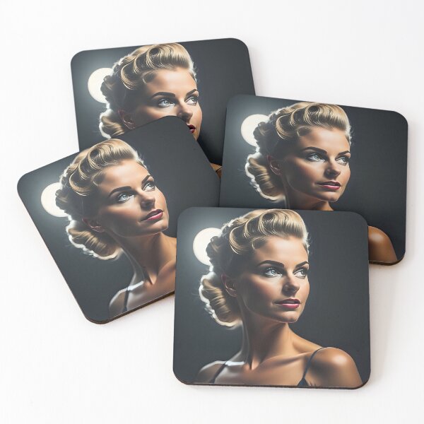 Aperçu de l'œuvre pin-up blonde film comme apparence créée et vendue par aipinups.