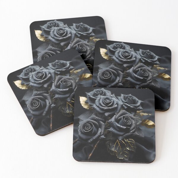Item preview, Black Roses with Gold Accents designed and sold by dcrc.