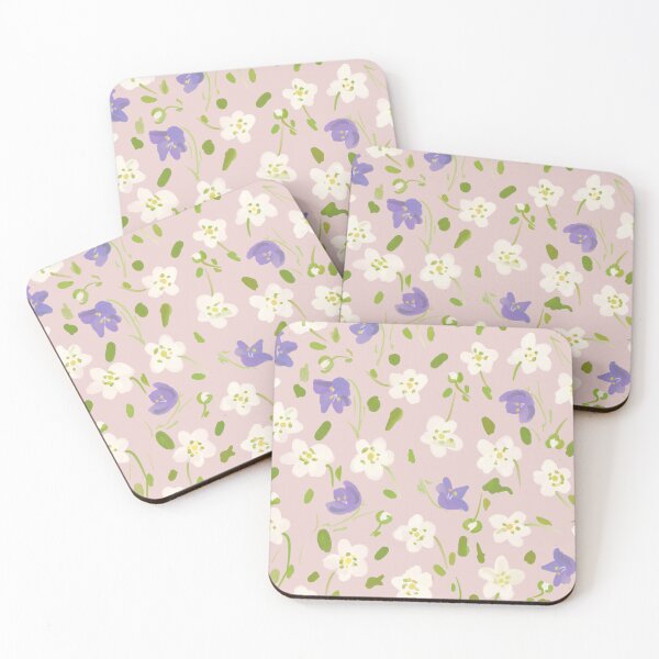 Item preview, Mountain flowers on dusty pink background designed and sold by RoseMaryWP.