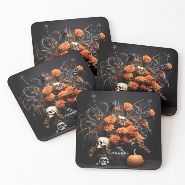 Item preview, Skull and Pumpkin Bouquet  designed and sold by dcrc.