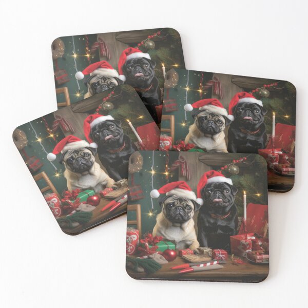 Item preview, Funny Christmas Pugs designed and sold by Sunshiny Shop.