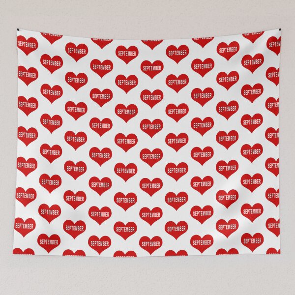 Item preview, SEPTEMBER Red Love Heart designed and sold by usernamenaijan.
