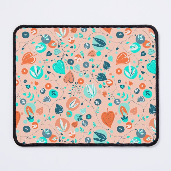 Item preview, Playful leaves and dots, orange & teal designed and sold by Maryann Candito.