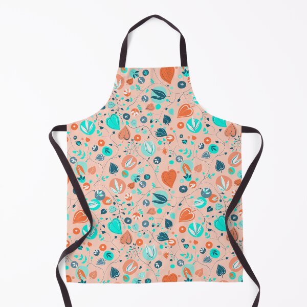 Item preview, Playful leaves and dots, orange & teal designed and sold by Maryann Candito.
