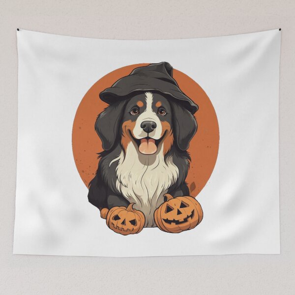 Item preview, Bernese mountain dog with pumpkin designed and sold by PawelNature.