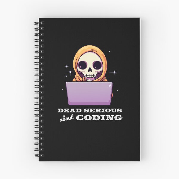 Item preview, Dead Serious About Coding Funny Web Developer Skeleton designed and sold by skullcap-prints.