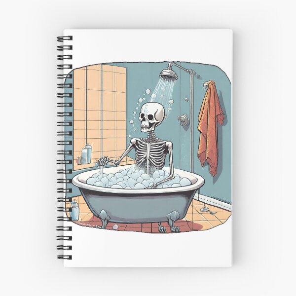 Item preview, Skeleton taking a bubble bath designed and sold by Constanza313.