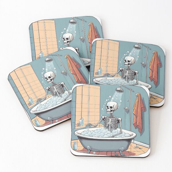 Item preview, Skeleton taking a bubble bath designed and sold by Constanza313.