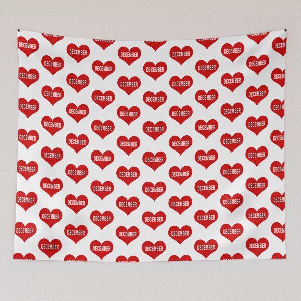 Item preview, DECEMBER Red Love Heart designed and sold by usernamenaijan.