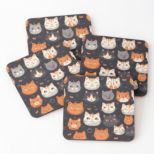 Item preview, Cute cat Faces Pattern 2023 Style Trends designed and sold by aqua1001.