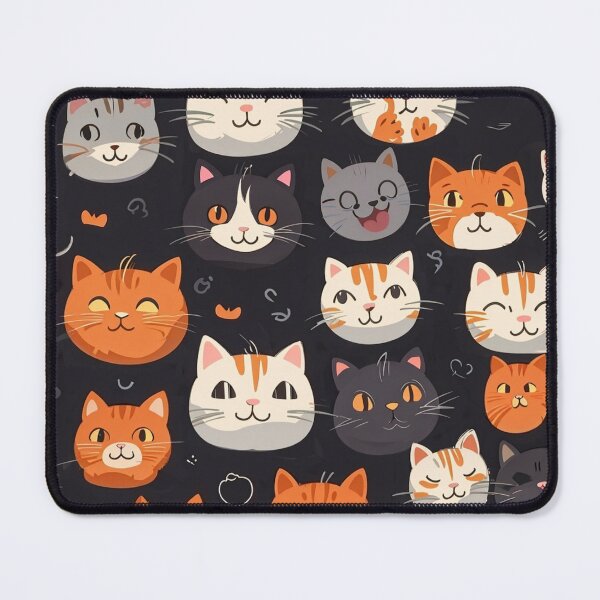 Item preview, Cute cat Faces Pattern 2023 Style Trends designed and sold by aqua1001.