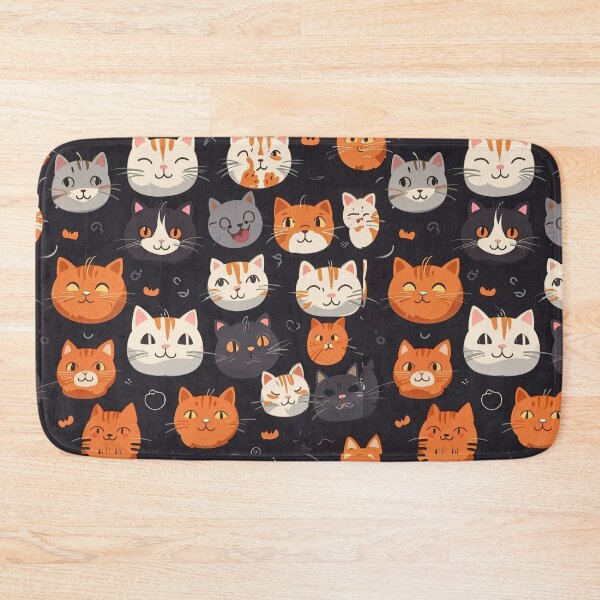Item preview, Cute cat Faces Pattern 2023 Style Trends designed and sold by aqua1001.