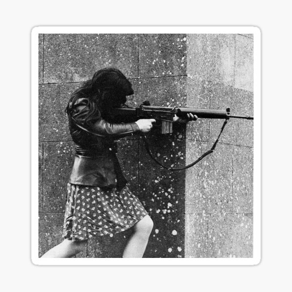 Female IRA fighter Sticker