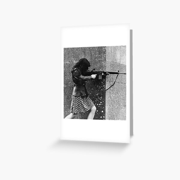 Female IRA fighter Greeting Card