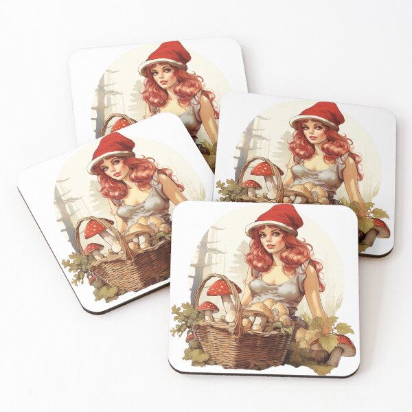 Item preview, Cute Mushroom Picker, Merry Mushroom, Vintage designed and sold by Sunmoonlove.