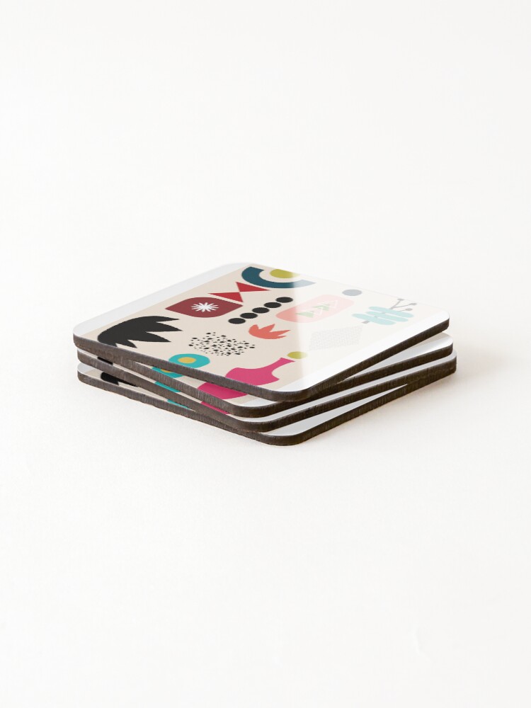Thumbnail 4 of 5, Coasters (Set of 4), abstract elements designed and sold by FunPrintCraft.