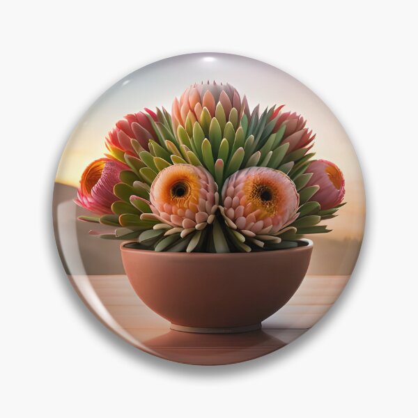 Item preview, Terracotta Pot – Proteas designed and sold by ART-VUVULE.